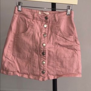 Pink mini skirt
